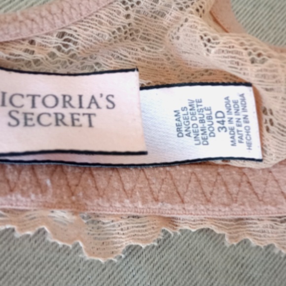 Share Victoria's Secret Dream Angels pink underwire lined demi bra sz34D NWOT - Picture 3 of 5